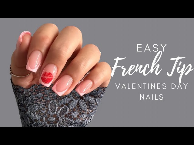 Easy French Tip Nails | Valentines Day Nails | BTArt Box XCoat Tips