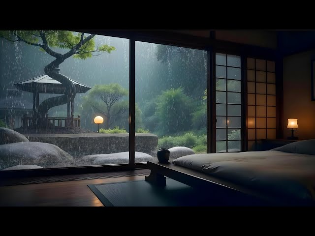 🌧️ Rainy Ambience 🌿 with Calm Piano 🎹 | 3 Hours of Relaxation for Sleep and Stress Relief 🛏️