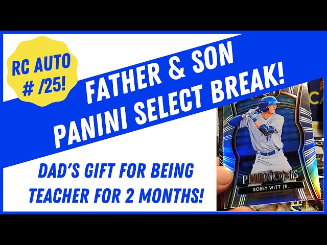 Father & Son Break A Hobby Box of Panini Select Baseball! Amazing Rookie Auto # /25!