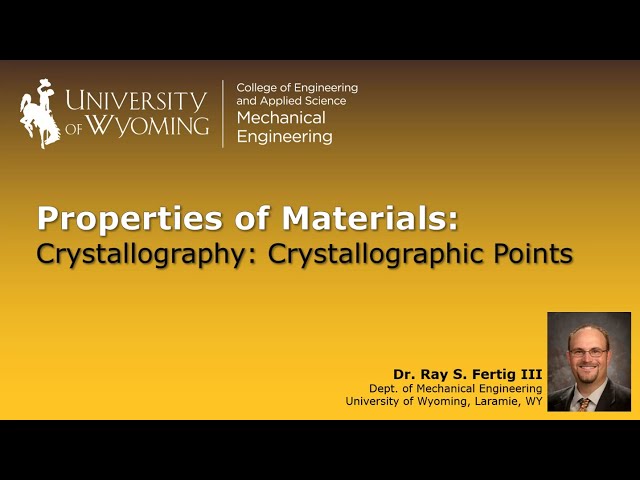 2.2a: Crystallography (Crystallographic Points)