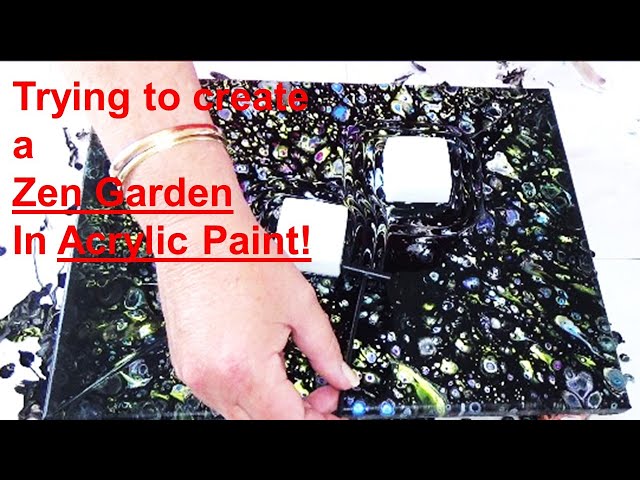 Pt. 2  ASMR - Creating a Zen Garden in Acrylic Pour Paint