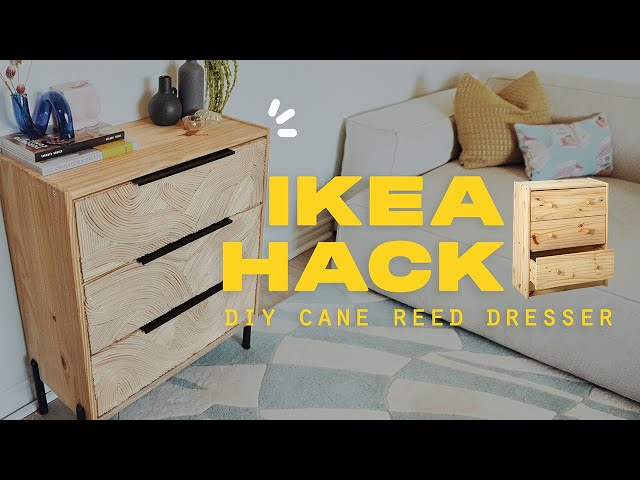 DIY IKEA DRESSER UPCYCLE - Cane Reeded Drawer Hack