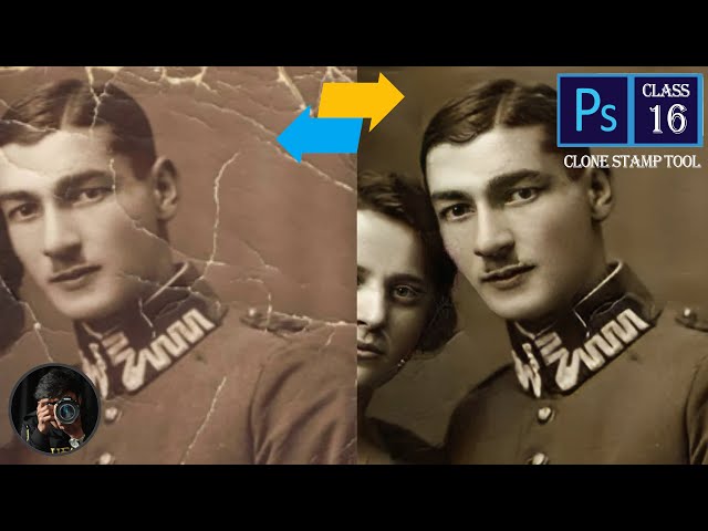 Clone stamp Tool  Restoring an Old Photograph