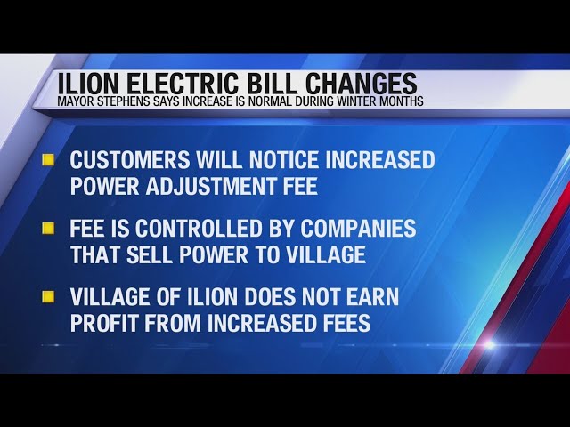 Ilion Electric Bill Changes