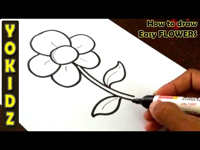 How to draw easy FLOWER