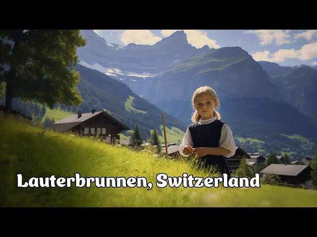 Lauterbrunnen, Switzerland 🇨🇭 2023 4K 60fps HDR Walking Tour with Captions (▶︎134min)