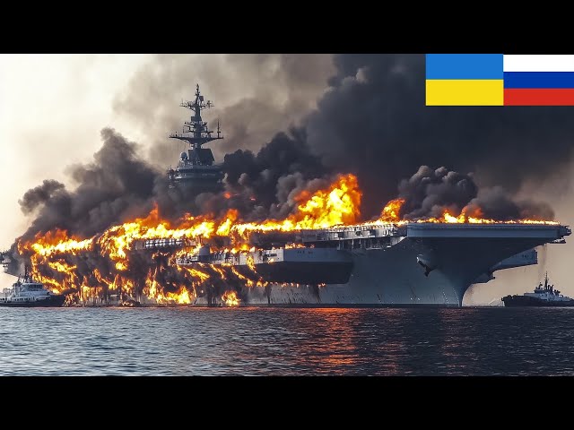 THIS NIGHT! Russian Only Aircraft Carrier with North Korean Shells Sunk by Ukrainian F-16 Missiles