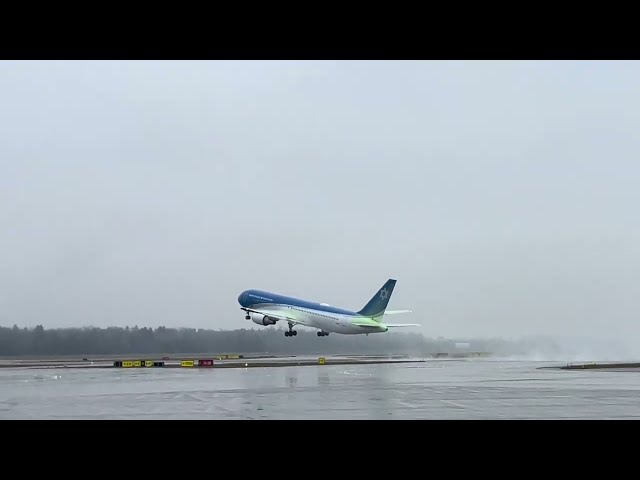 Israel's Air Force One taking off from Zurich Airport