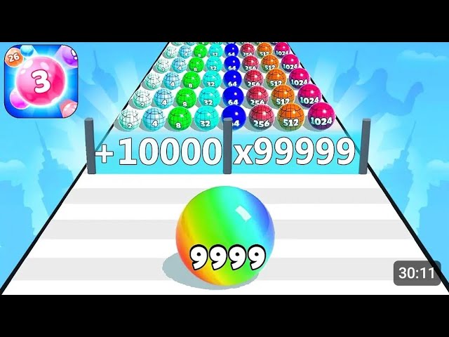 Ball Run 2048 - Gameplay Walkthroughpart 1Tutorial Levels 1-18 (iOS, Android NinjaX YT is