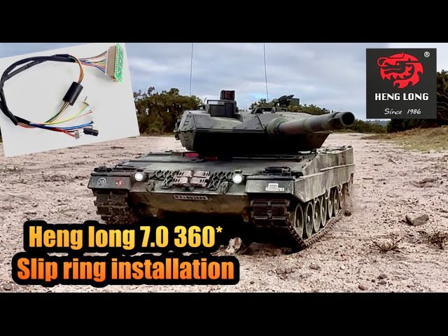 HENG LONG LEOPARD V7.0  INFINITE ROTATION 360* SLIP RING TURRET UPGRADE & INSTALLATION, FOR ALL 7.0