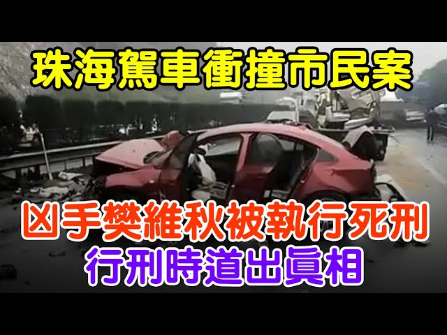 珠海駕車衝撞市民案，兇手樊維秋被執行死刑，行刑時道出真相#大案紀實 #刑事案件 #案件解說#真實案件