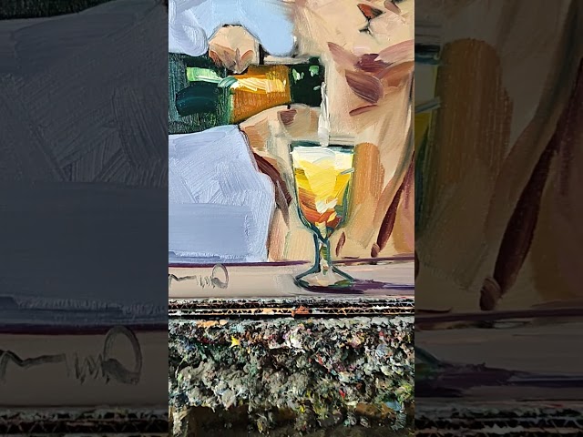 Cat Pouring A Drink Oil Painting by Artist Jose Trujillo