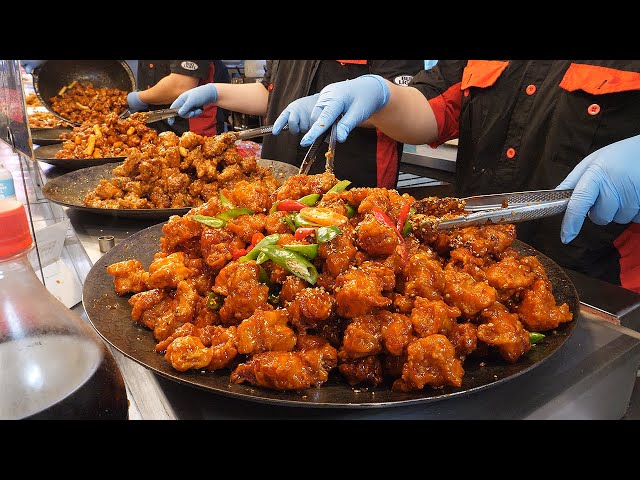 sweet and sour chicken - korean street food