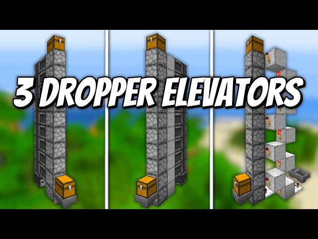 3 Dropper Item Elevators - Minecraft Tutorial