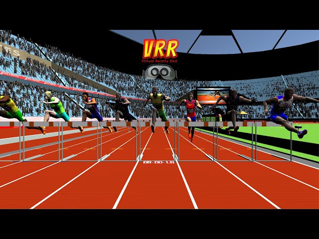 Athletics Games VR (video 360): 110 meters hurdles