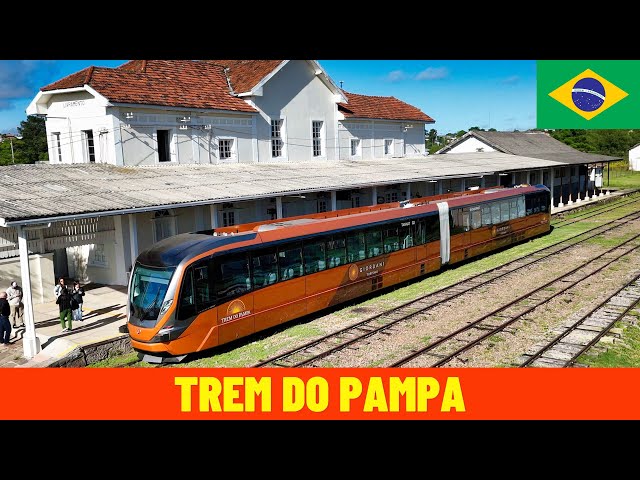 4K Trem do Pampa/Pampa Train - Sant'Ana do Livramento, Brazil - Trainspotting and Aerial View