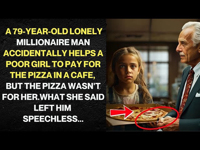 A 79 Year old Millionaire Man helps Poor Girl pay for Pizza—But What she said left him Speechless