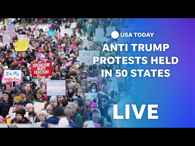 Watch live: Protests take place in 50 states to oppose Donald Trump presidency