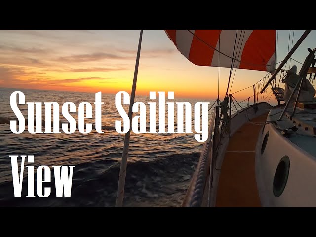 Offshore Sunset Sailing View