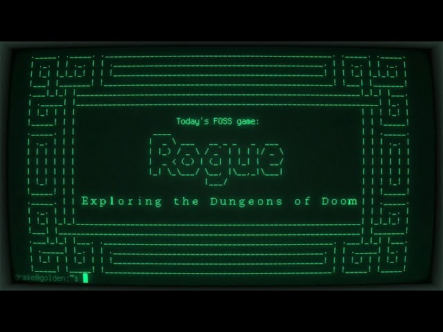 Rogue: Exploring the Dungeons of Doom (1980) FOSS gaming on Linux!