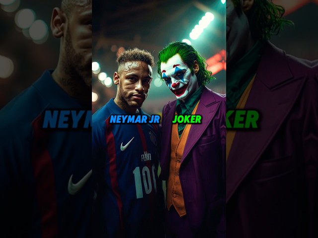 Neymar Transforms into Joker - The King of Chaos ⚽ #neymar #joker #football #funny #shorts  #edit