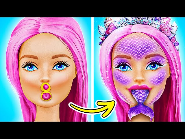 Barbie Wishes to Become a Little Mermaid for 24 Hours! Amazing Makeover Tricks