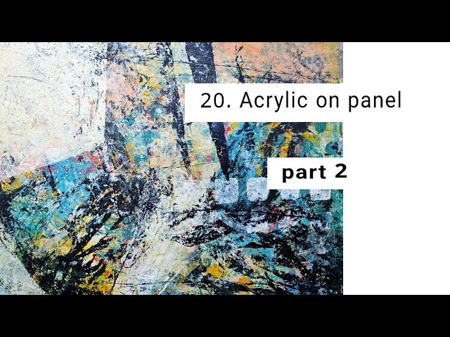 Acrylic monoprinting wood panel TIRELS 20 part 2