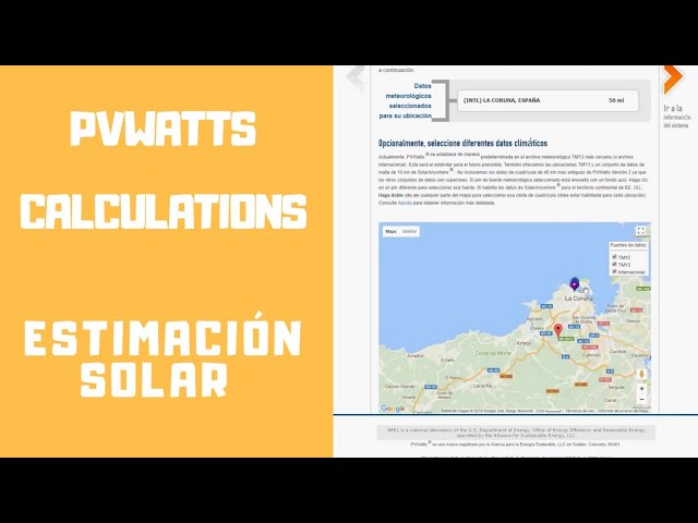 ?? PVWatts Calculations-Production estimation website