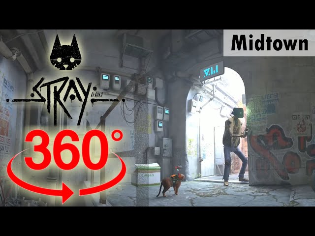 360° VR, Midtown | Stray | Walkthrough, Gameplay, No Commentary, 4K