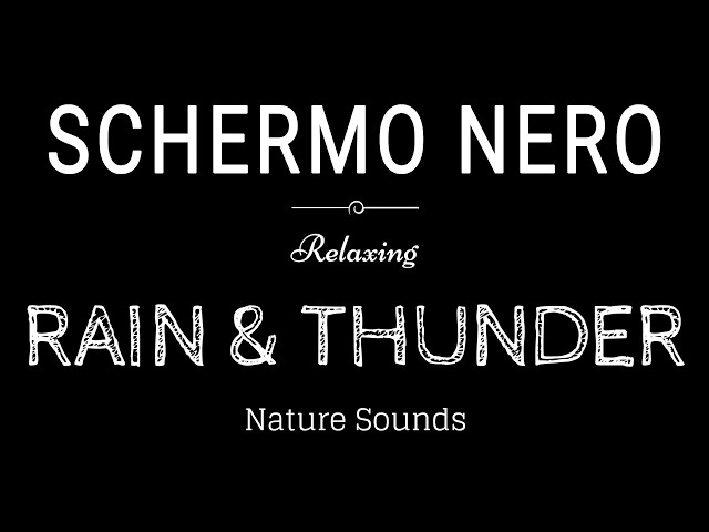 BLACK SCREEN THUNDER and RAIN Sounds for Sleeping | Thunderstorm sounds | Dark Screen Nature Sounds