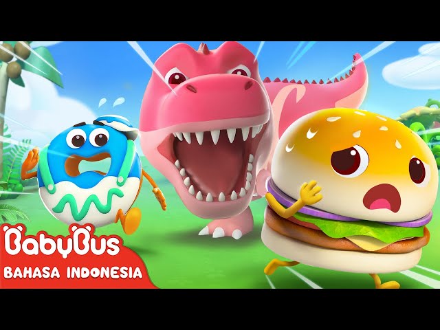 Tolong! Dino Besar Datang! | Animasi Makanan Anak | Kartun Anak-anak | BabyBus Bahasa Indonesia