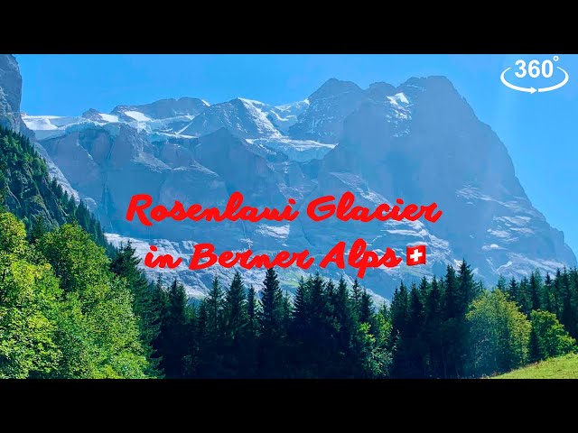 SWITZERLAND/THE WAY TO ROSENLAUI GLACIER IN SWISS ALPS/360°/VR 5K VIDEO