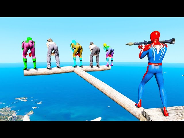 GTA 5 Epic Water Ragdolls | Spider-Man Jumps/Fails