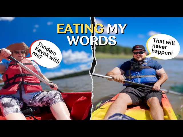 EATING MY WORDS - A Tandem Kayak Adventure in Flagstaff, AZ