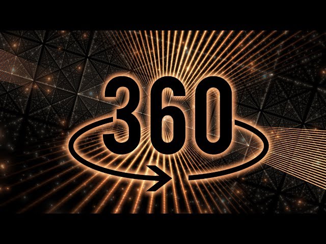 4K 360° VR Dark Orange Crystal 3D Pattern 2160p Virtual Motion Backgrounds