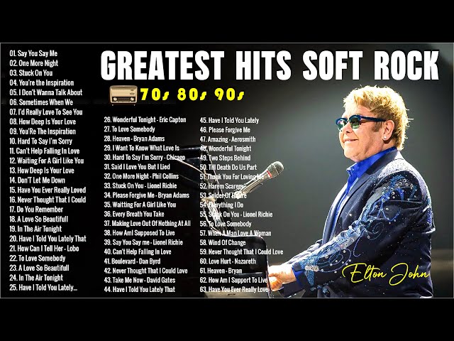 Elton John, Bee Gees, Scorpions, Heart, Bon Jovi, John Denver👍 Top Soft Rock Songs 70s 80s 90s