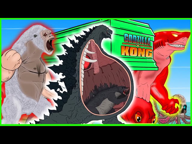 Rescue Tail Godzilla & KONG, PYTHON, SHARK: Monster Tail Size Comparison - Coffin Dance Song (COVER)