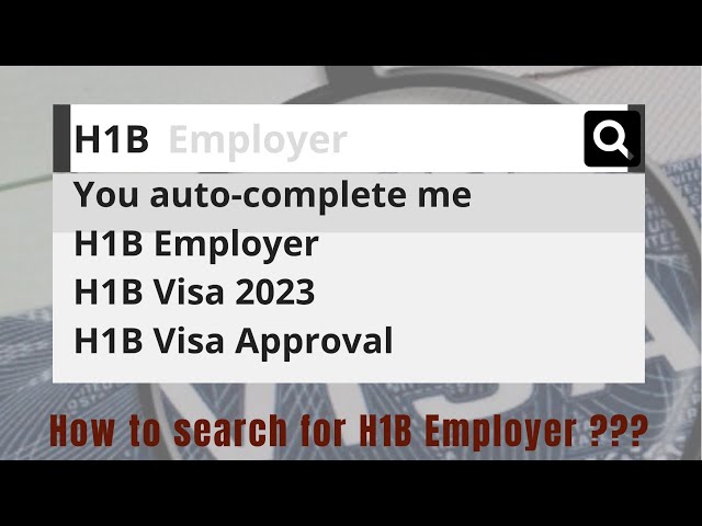 Search for H1B Employer in 2022 || Top IT employer #usvisa