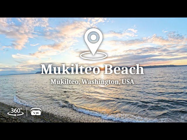 Explore an immersive 360° VR experience of Mukilteo Beach in Mukilteo, Washington, USA!