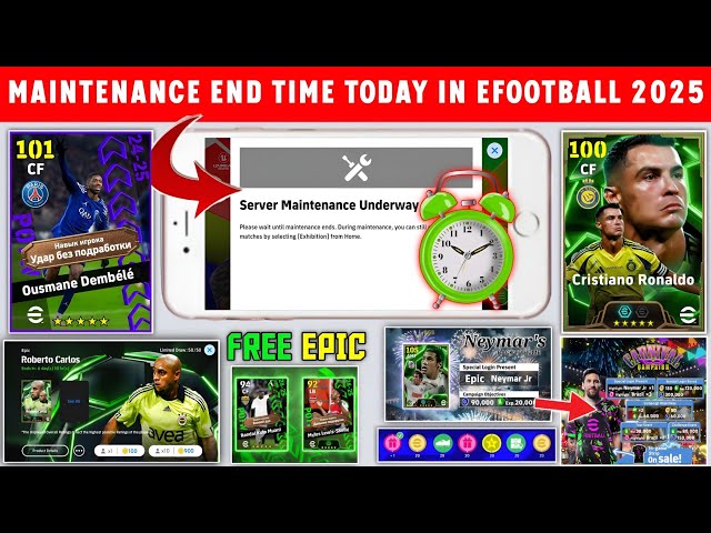 Maintenance End Time Today In eFootball 2025 Mobile | Pes Server Maintenance | Maintenance End Time