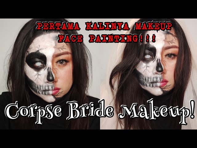 Halloween Makeup CORPSE BRIDE || FACE PAINTING MAKEUP TUTORIAL