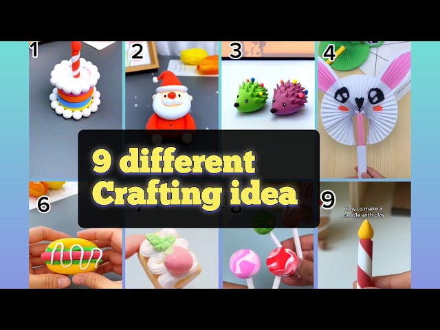 9 different clay craft idea 😉😃 #papercraft  #claycraft #satisfying #handmade #easycraf #diy