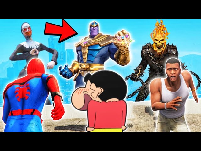 GTA 5 : Shinchan Killed THANOS and Saved AVENGERS | (ENDING)