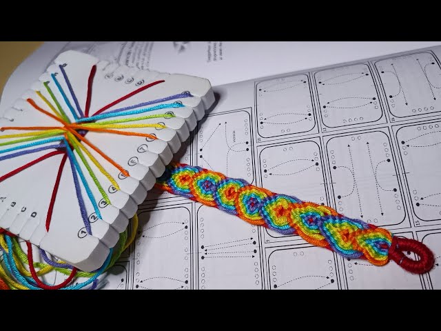 Tutorial Kumihimo Rainbow Band Bracelet