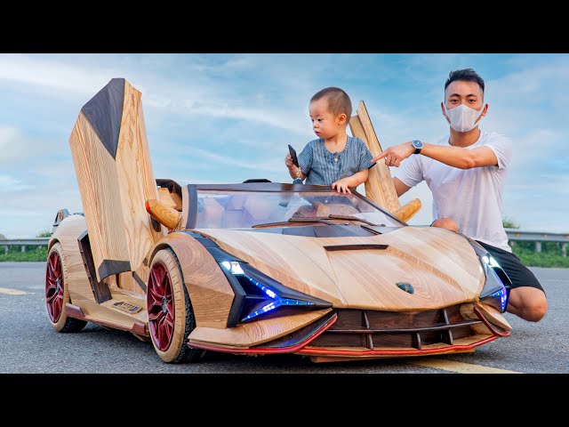 65 Days Build Lamborghini Sian Roadster For My Son - ND Woodworking Art