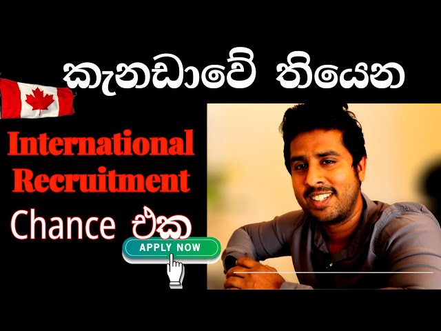 International Recruitment Event CANADA දැන්ම දාන්න පරක්කුනොවී #PR #PNP #JOBCanada #sinhala #canada