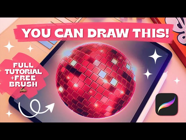 You can draw this Disco Ball in Procreate! Full step-by-step tutorial + Free brush