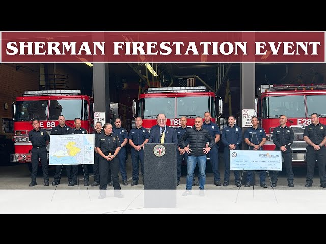 Sherman Presents $3 Million Check for Fire Station Upgrades