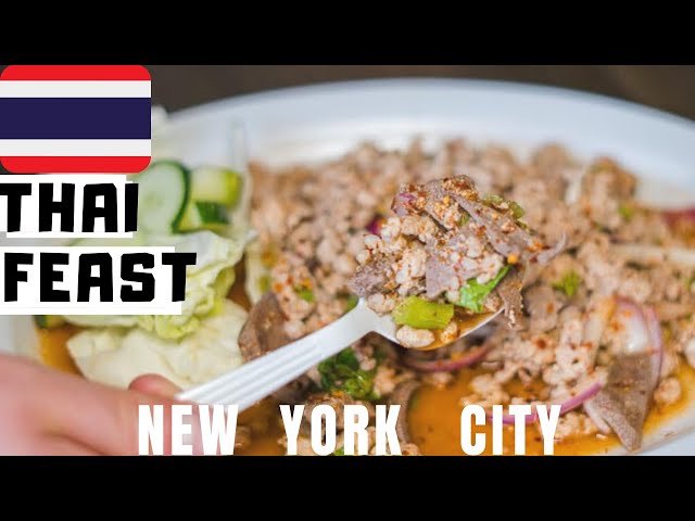 BEST THAI Food in New York City? Eating Thai Food in NYC Thai Town (Part 1)