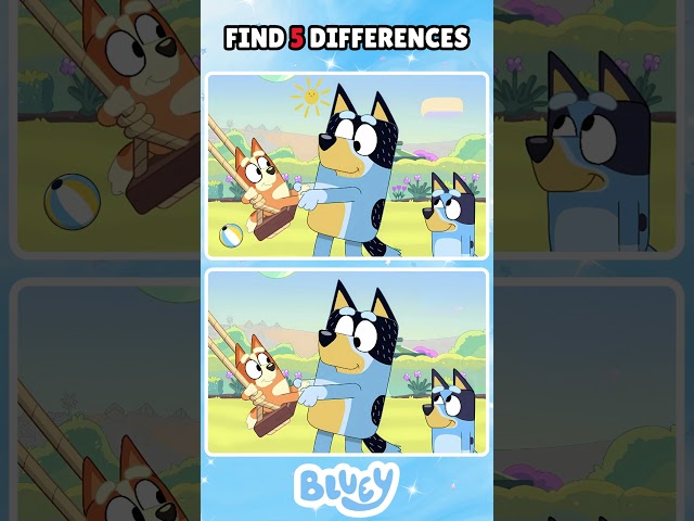 🐶 Find 7 Differences🐕🐶🦴 | #findthedifference #blueybingo  #bluey